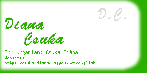 diana csuka business card